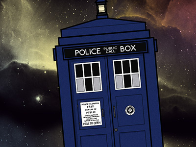 TARDIS doctor who illustration sci fi space the doctor tv vector