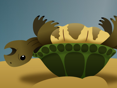 Dead Tortoise dead drowned tortoise underwater vector