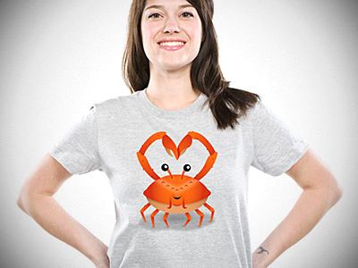 You're Never Lonely When You've Got Crabs t-shirt apparel clothing crab funny heart t shirt threadless