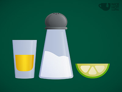 "It Makes Me Happy!" alcohol beverage citrus drink green illustration lime liquor salt shaker spirit tequila vector