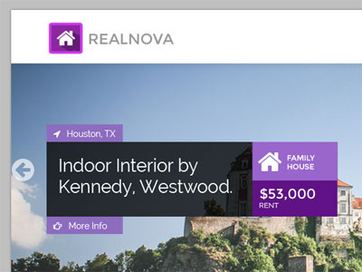 Real Nova Homescreen real estate theme real estate ui