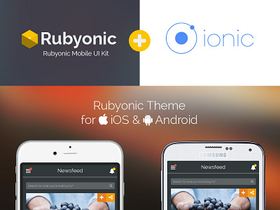 Rubyonic Plus Ionic Coming Soon html mobile kit ionic ionicframework mobile ui kit