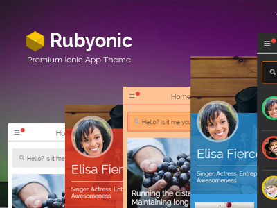 Rubyonic Now Available html mobile kit ionic ionicframework mobile ui kit
