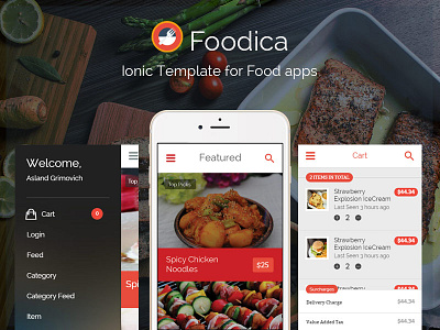 Foodica IonicFramework theme for food apps now available