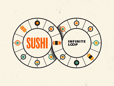 Sushi Infinite Loop animation japan japanese food loop animation motion design motion graphics sushi