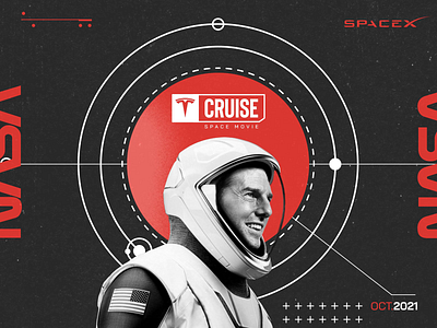 Cruise in space 03 motion design movies nasa planet space spaceman spacex tesla tom cruise