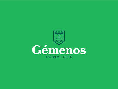 Gémenos escrime club emblem fencing green logo logotype sport sports logo