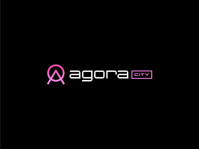 Agora City - Logo 80s brand branding collection crypto cyberpunk futuristic illustrator logo logomark mark nft retro simple symbol technology