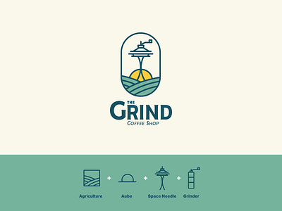 The Grind - Logo brand branding coffee drink grind illustration logo logodesign logomark logotype mark seattle