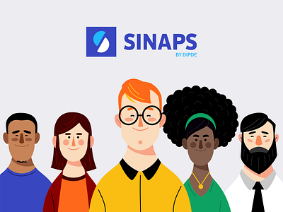 EDF SINAPS - Logo 2d animation character character design characters face illustration illustrator nuclear people person portrait project engineer