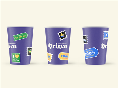 Origen Café Spécial - Coffee Cup brand branding brazil coffee coffee cup coffee shop colombia cup origen stickers