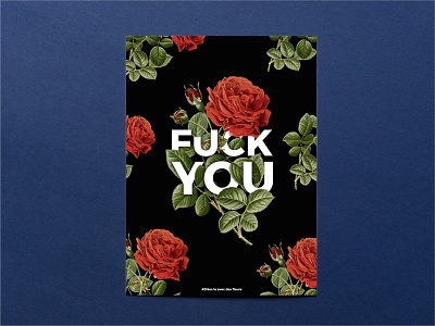 Dites le avec des fleurs "Fuck You" flower fuck poster print