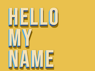 Hello, illustrator letters typography