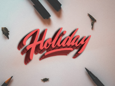 Holiday design holiday illustrator lettering typography