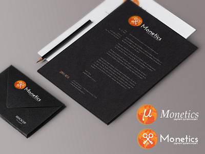 Monetics Branding concept black branding exonomy isometric key leontios leosake logo monetics orange sakellis