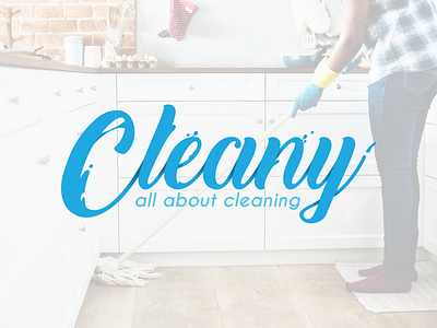 Cleany logotype brand branding clean cleany leontios logo logotype sakellis