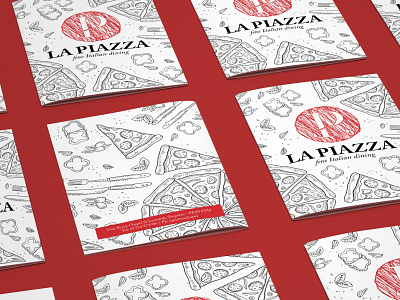 La Piazza menu design catalogue italian lapiazza leontios menu pasta pizza printdesign sakellis