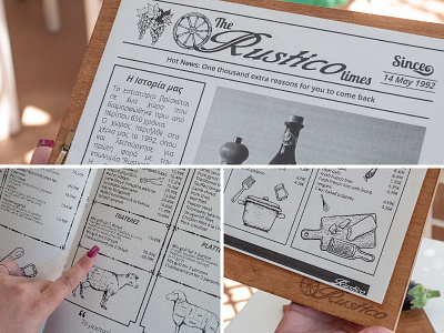 Vintage menu design