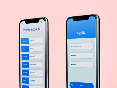 Mobile App Sign Up UI Design