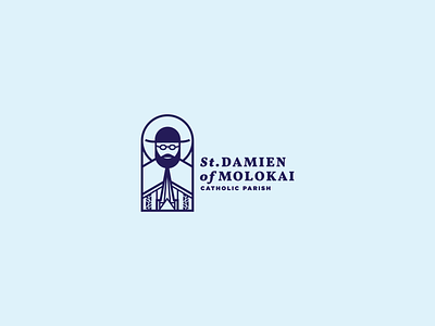 Branding: St. Damien of Molokai Parish branding catholic logo pontiac st damien
