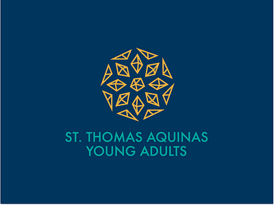 Saint Thomas Aquinas Young Adults Logo branding catholic christian dallas dambrosio group logo saint thomas aquinas stained glass young adults
