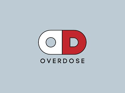 Overdose Logo branding drug logo od overdose pill