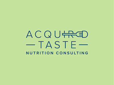 Acquired Taste Logo acquired acquired taste brand branding consulting fork knoxville logo nutrition nutrition consulting taste tennessee