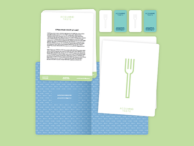 Stationery for Acquired Taste acquired acquired taste branding design fork knoxville nutrition print stationery taste