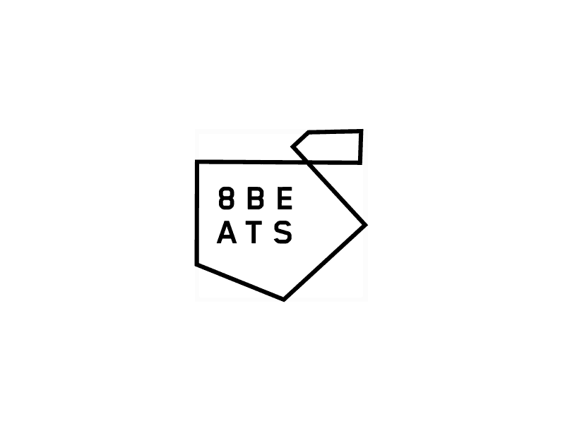 Dynamic branding for 8BEATS 8 8beats animated beatitudes beats black and white branding dynamic eight logo minimalist