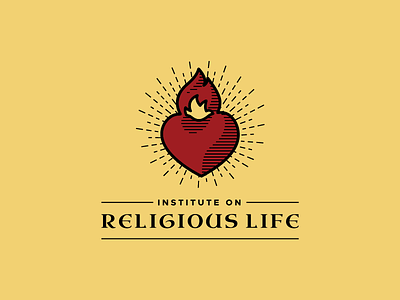 Institute On Religious Life rebrand branding burning heart catholic consecrated heart logo rebrand religious life sacred heart