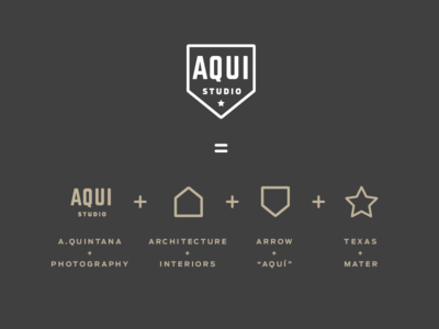 AQUI Studio logo concept acrhitecture aqui arrow branding concept house interior logo meaning photography texas