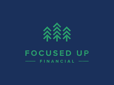 Branding: Focused Up advisor arrow branding chicago finance financial focused green il logo tree