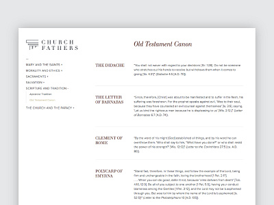 Site design: Church Fathers