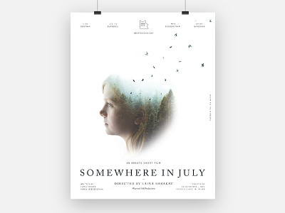 Movie Poster: Somewhere In July 8beats butterflies catholic catholic creative double exposure girl movie poster poster poster design woods