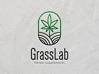 GrassLab Branding branding cannabis design icon illustration logo logo design typography vector