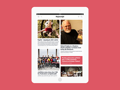 iPad magazine fluid layout adobe fireworks flat fluid interface ios ipad layout magazine photos reading red ui