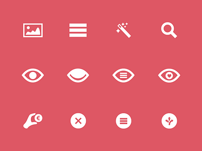 Flat icons set for magazine app