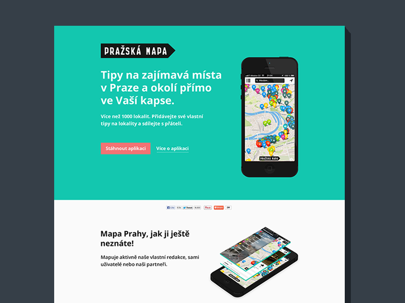 Microsite template for our apps by Petr Ondrusz on Dribbble