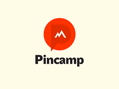 Pincamp logo brand flat logo pin pincamp symbol