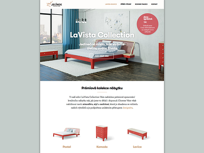 Jelinek LaVista Premium Collection Webdesign bed brand dear furniture jelinek lavista typography web wordpress