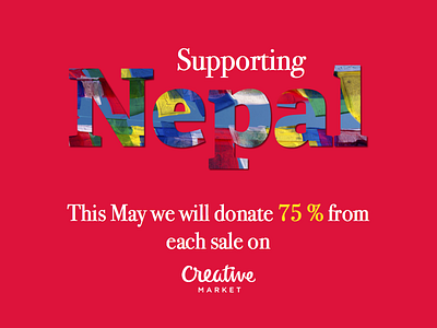 Let's Help Nepal – Design for a Difference creativemarket donate help littlejimi nepal sale shop support