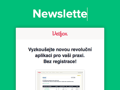 Vetfox app – Newsletter app layout mail newsletter veterinary vetfox