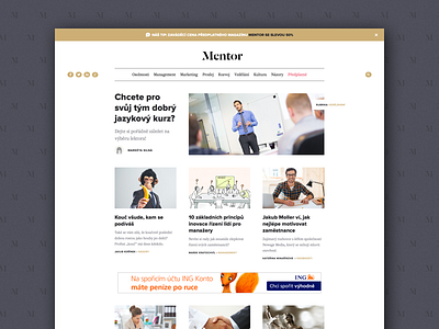 Mentor Magazine – Webdesign grid layout magazine mentor typography web webdesign website