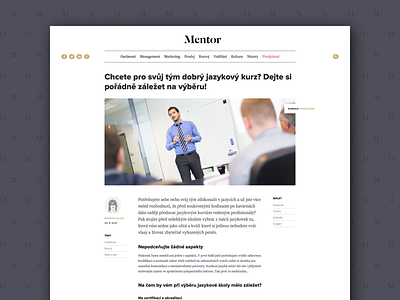 Mentor Magazine – Article article grid layout magazine mentor typography web webdesign website