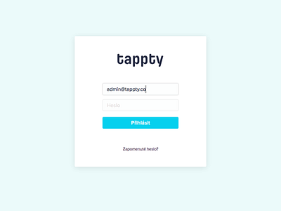 Tappty Bridge — Login admin app flat login minimal