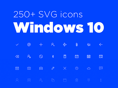 Windows Mobile 10.0 Icons Collection collection freebie icon icons mobile set svg vector windows