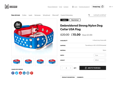 Doggear E-shop Website brand collar doggear dogs e shop logo