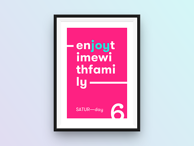 SATUR—day poster daysoftheweek poster saturday typography