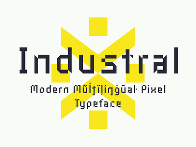 Industral Typeface font industral pixel typeface