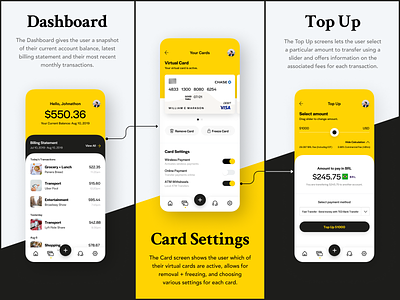 Virtual Card App User Flow credit cards fintech fintech app mobile mobile app mobile design ui uxui wjystudios